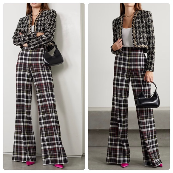 ALICE + OLIVIA Dylan Plaid Wide Leg Pant - Picture 5 of 12